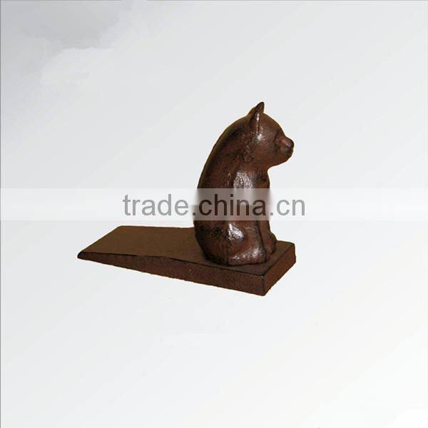 antique cast iron cat decorative door stopper