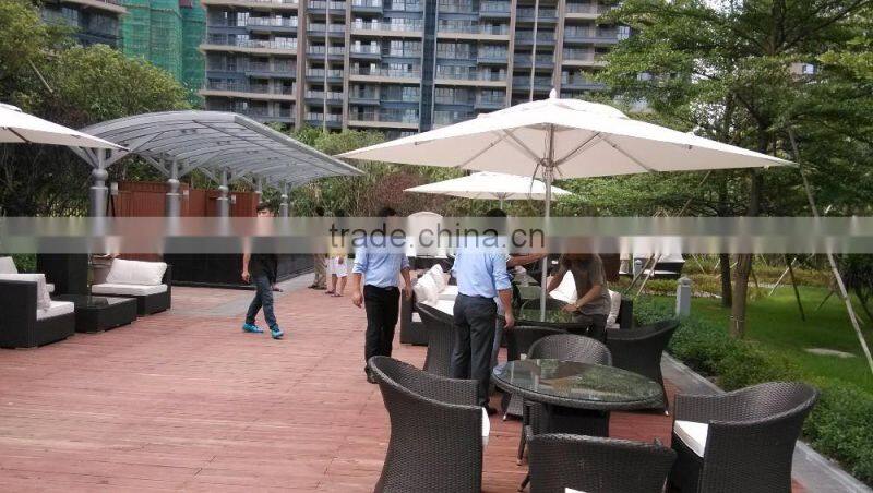 Round Patio Side Garden Parasol Umbrella