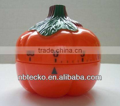 Pumpkin shape plastic kitchen mechanical timer/sound cooking timer
