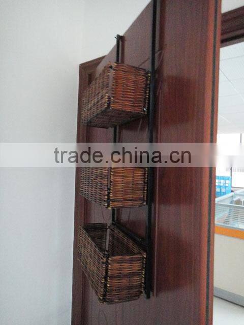 RH-4721 Over the Door 3 Tiers Convenient wholesale hanging wicker basket