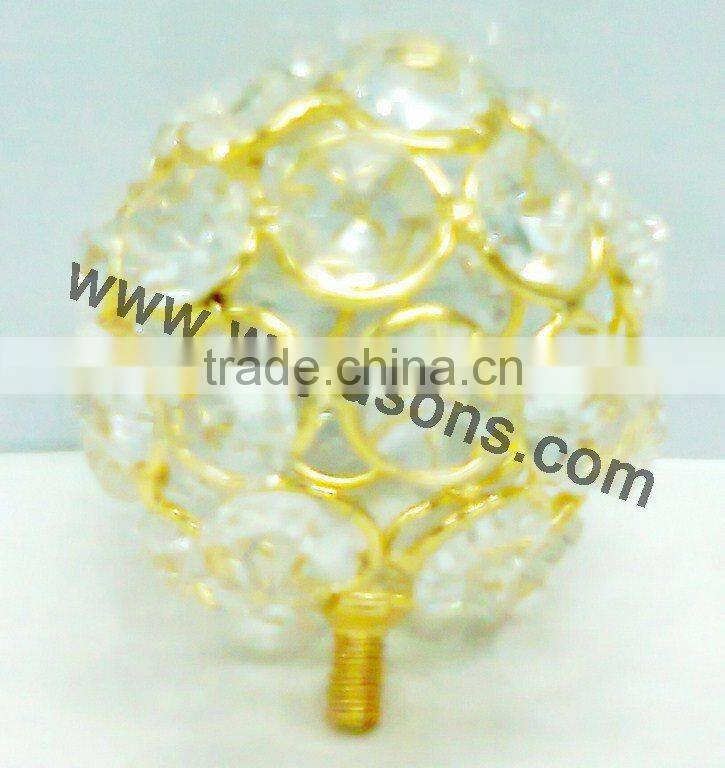 votive round crystal beaded votive candle stand