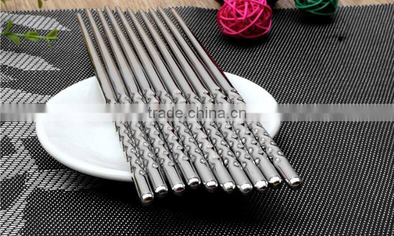 Wholesale stainless steel twisted chopsticks