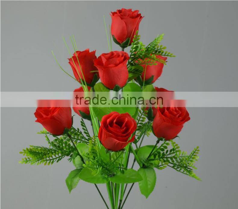plastic flower bouquet wedding silk rose flower bouquet