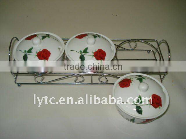 Kitchenware ceramic spice jar set