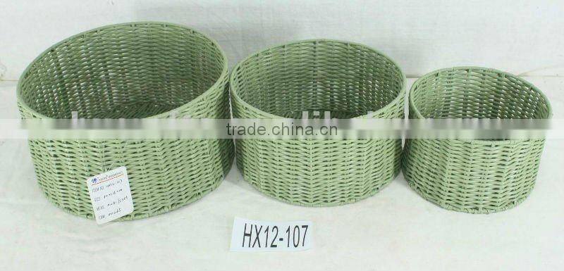 Customized practical plastic Oval Basket S/3