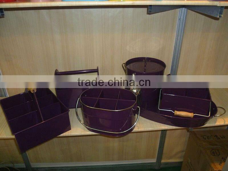 white metal serving tray