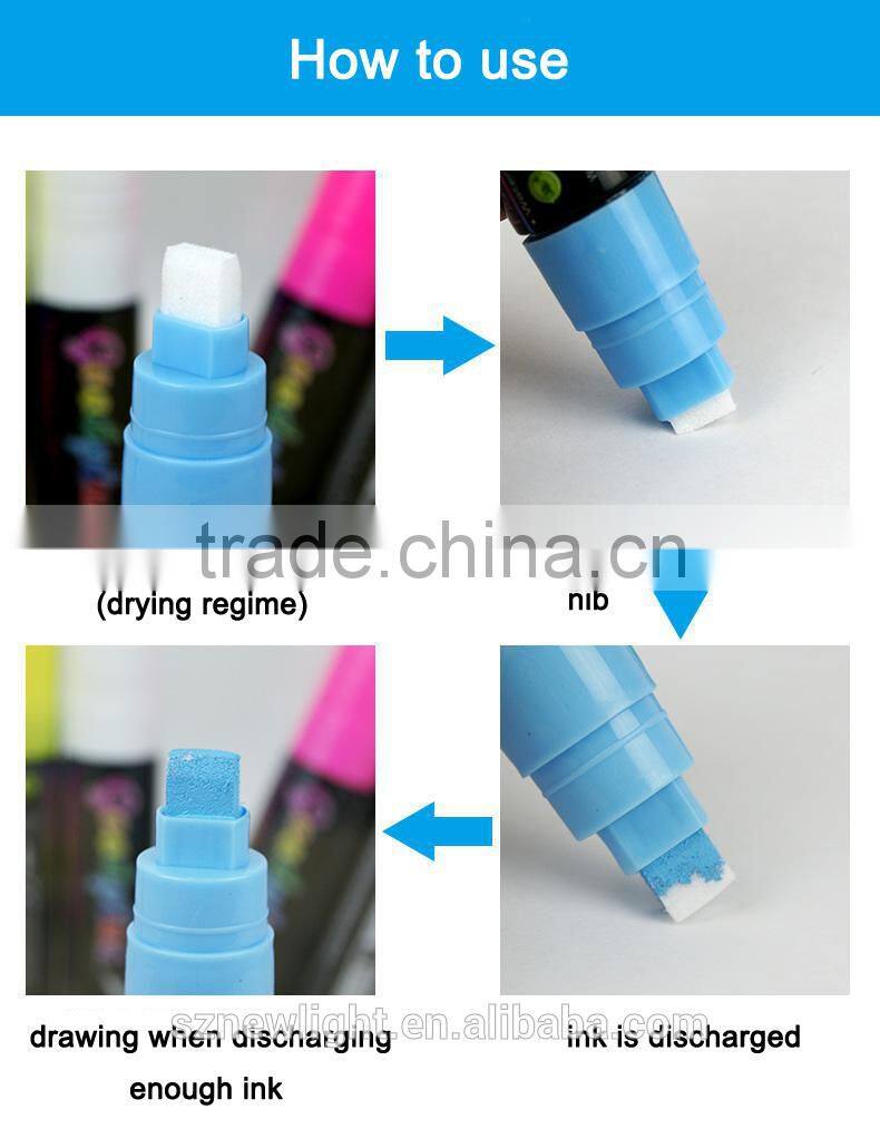Newlight fluorescent marker pen for LED writing board, high quality save ink. Very bright