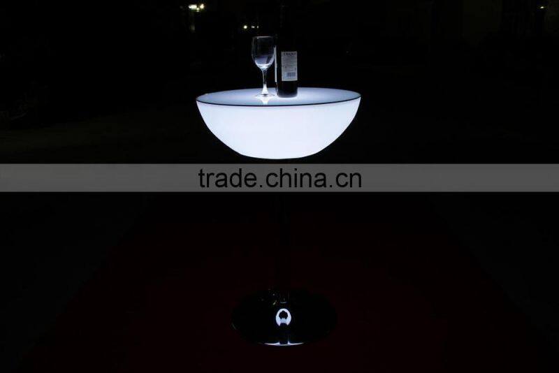 Color changing wholesale plastic home furniture coffee dest led table