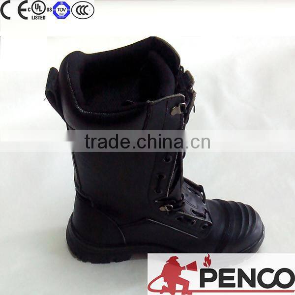 CE EN certificated fire fighter boots with anti alip function