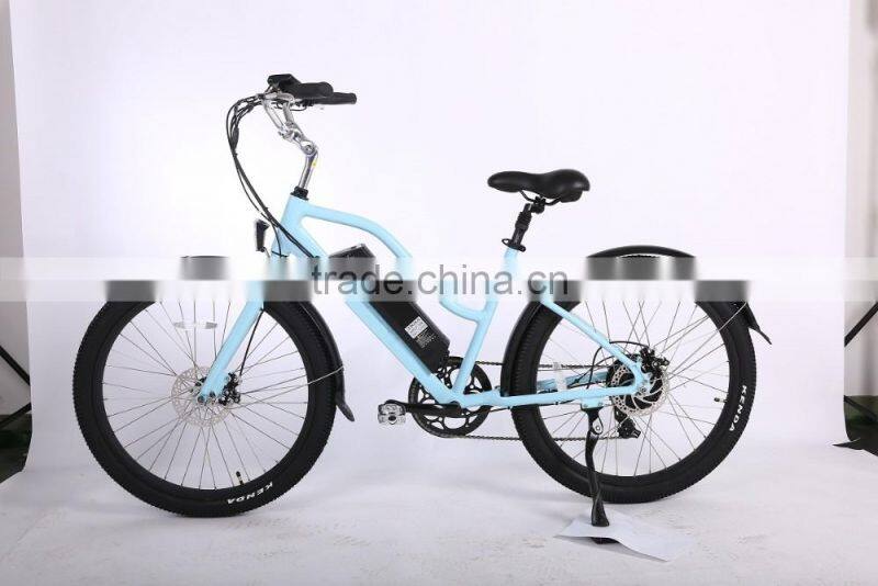 2017 newly design 26 inch CE approved sand beach cruiser electric bike