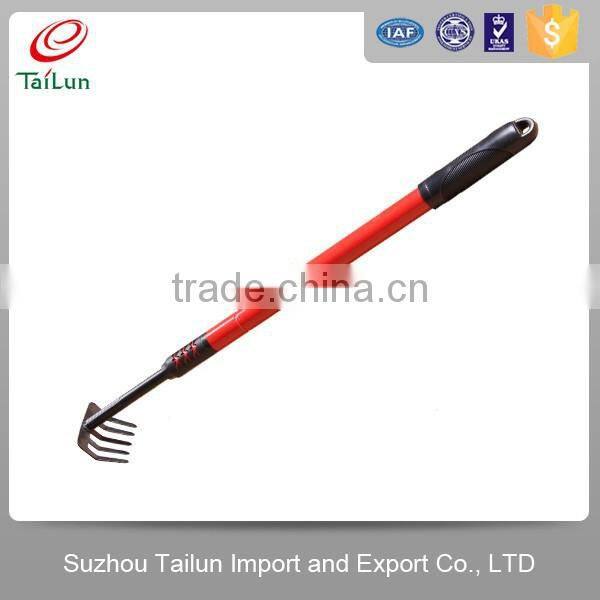 folding handle grass root rake