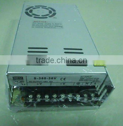 DC switch power supply 36V 10A for step motor drivers