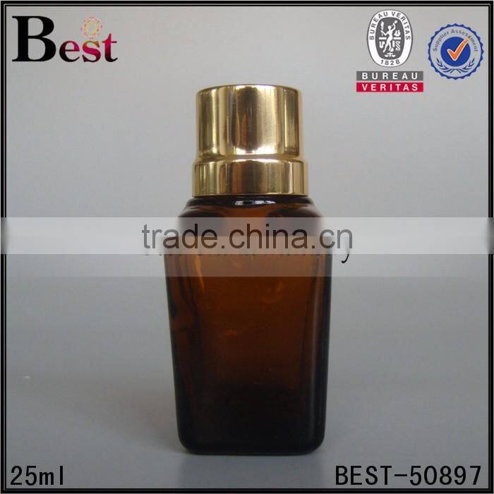 high quality essential oil 15ml 30ml glass dropper bottle amber gradient color square shape 15ml 30ml glass dropper bottle