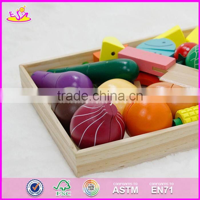 2017 Top fashion children cutting wooden food toys W10B173-S