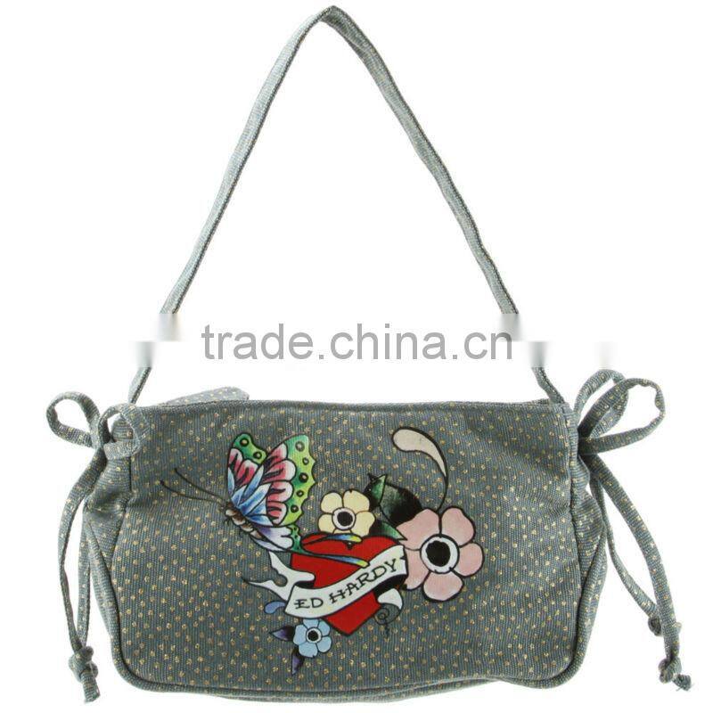 Beautyful Buterfly Printing Cotton Shoulder Bag
