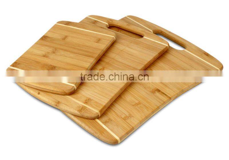 Bamboo Cutting boards - 3Pieces set, with handle.