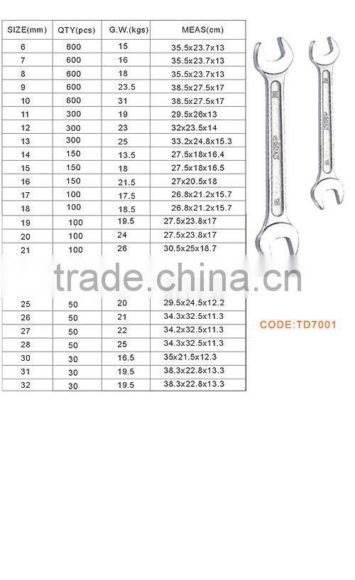 Single General Quality Double Open End Wrench
