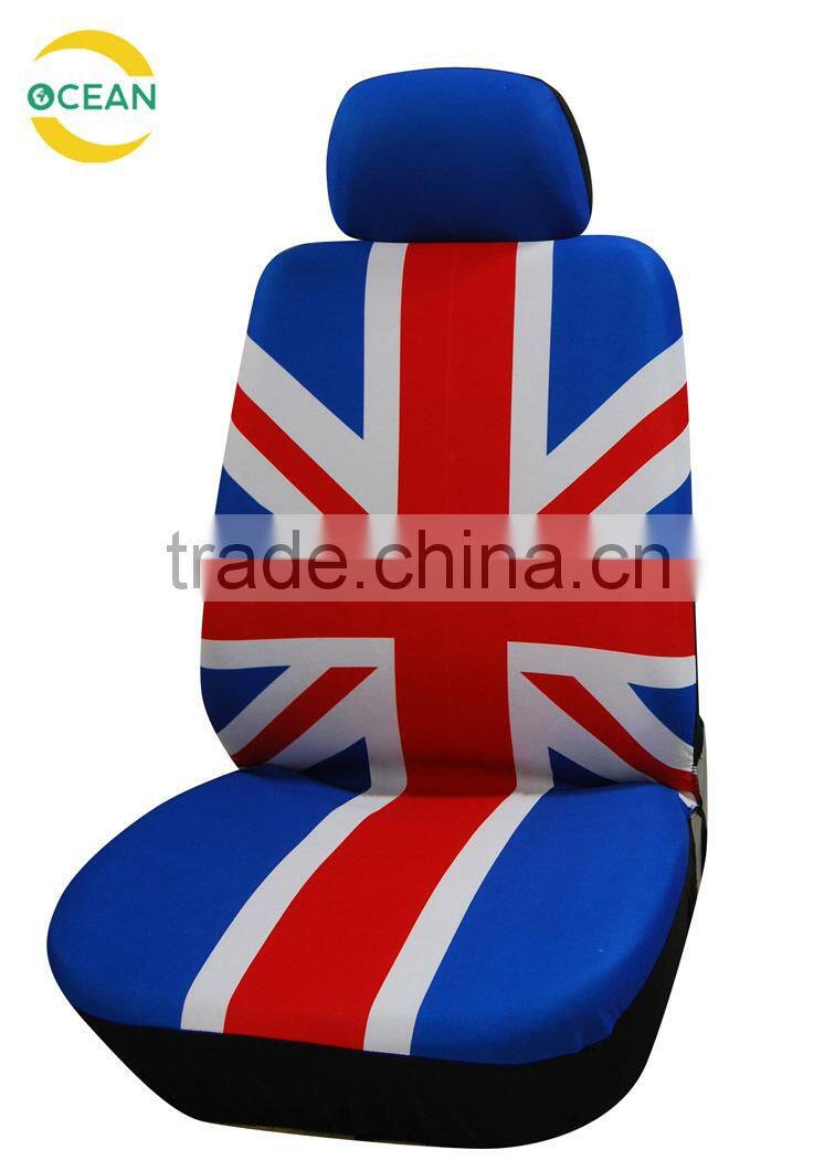Professional fancy designer UK flag printing car seat cover