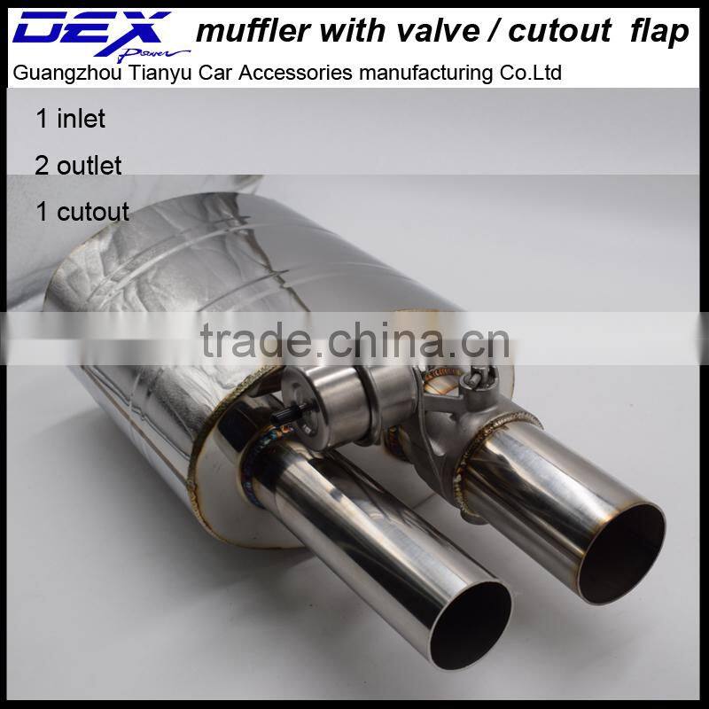 performance muffler with exhaust cutout kit in exhaust system