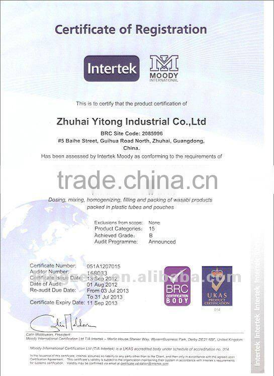 43g Hot Horseradish Flavor Wasabi (Paste)