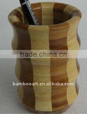 DIY bamboo pencil vase
