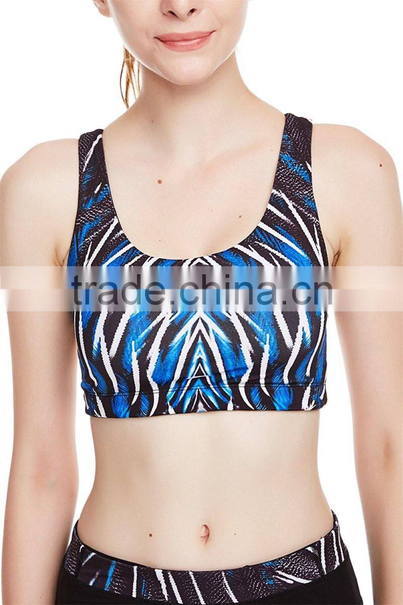 Sublimation printed wireless bras sport bras
