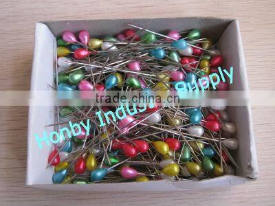 55mm pearl colors of waterdrop head decorative sewing pins