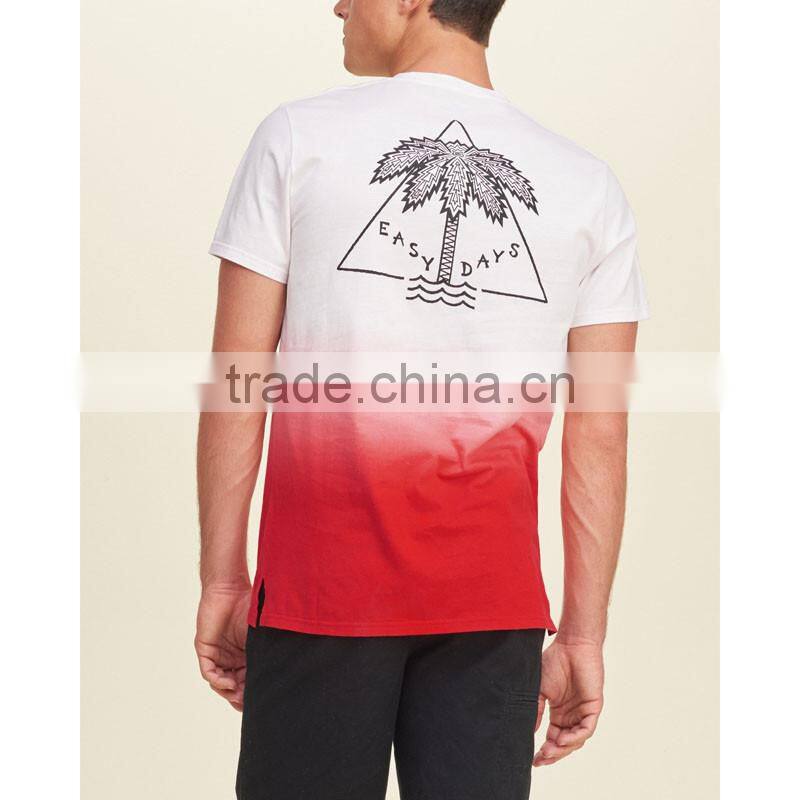 Men Tie Dye T-shirt ,print T-shirt ,dip tie T-shirt,ombre dip dye t-shirt