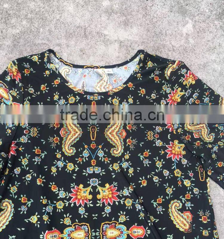Women latest design full print t-shirts stock apparel