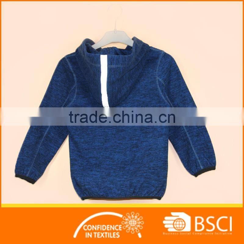 Polar Fleece Embroidery Long Sleeve Boy Sweatshirt With Hood