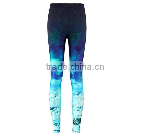 sport wear custom women quick dry and skinny all over printing gym tights