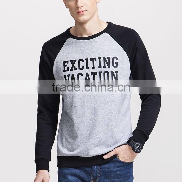 Classic printed wholesale raglan sleeve sweatshirt