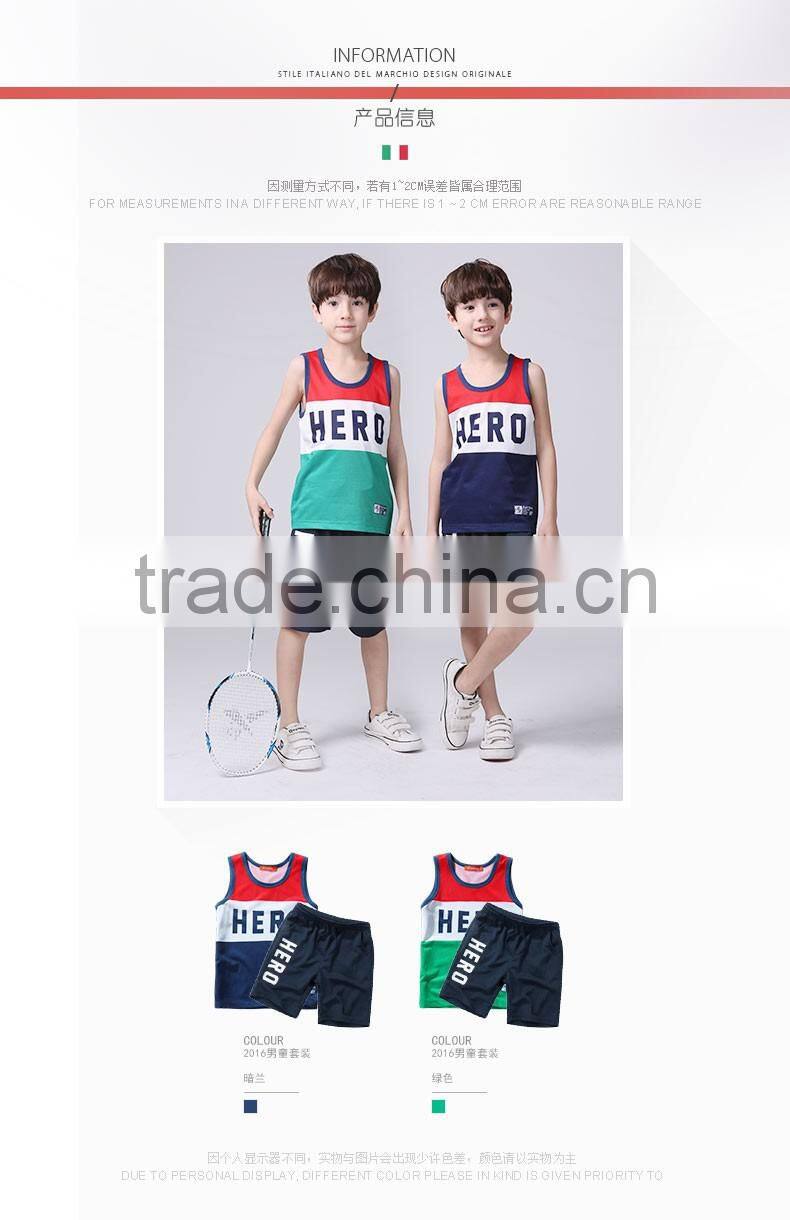 2016 wholesale children's boutique clothing suppleir for boys with OEM service