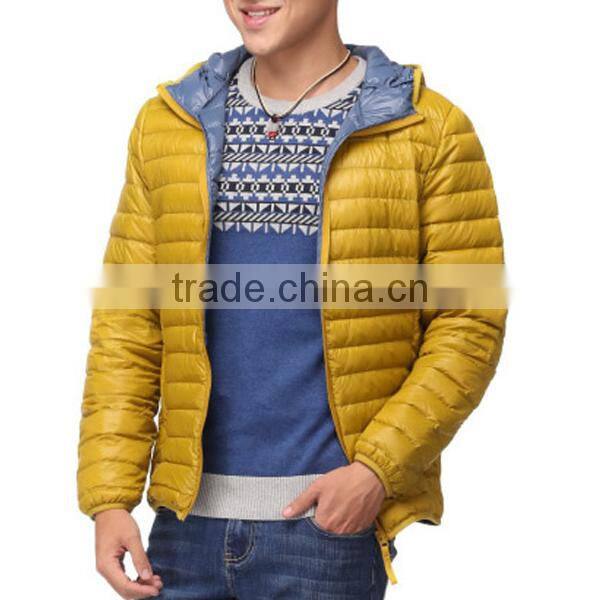2015 New Fashion Men Thin Duck Down Jacket