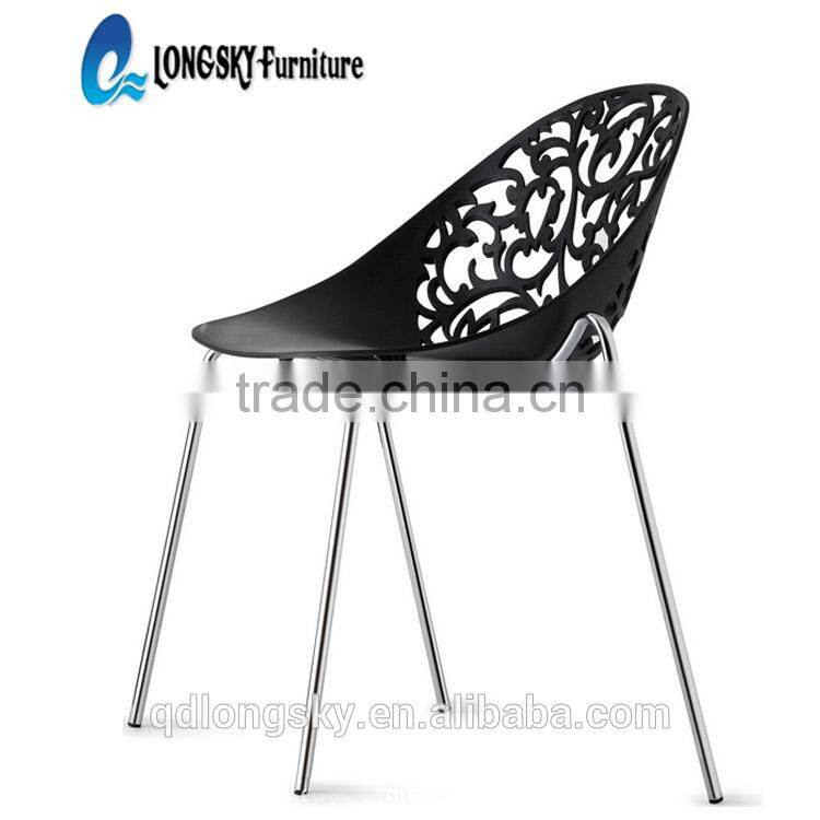 LS-4002 Canteen stackable polypropylene plastic forest replica vegetal chair