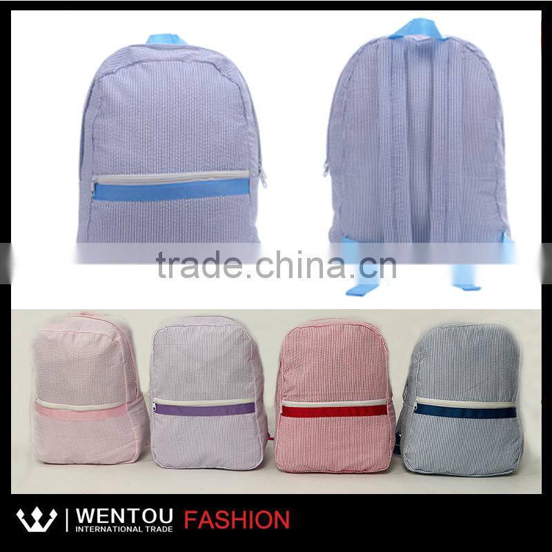 Hot saleing seersucker children backpack bag
