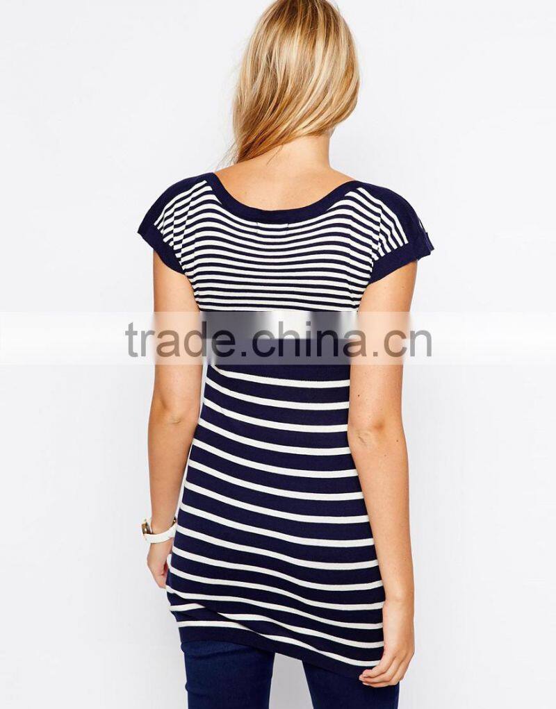 New Look Maternity Boat Neck Stripe Tunic