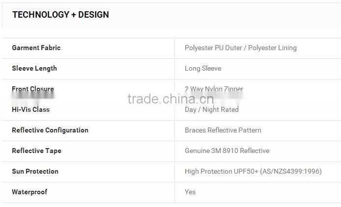 waterproof 4-in-1 safety jacket with brace reflective tape