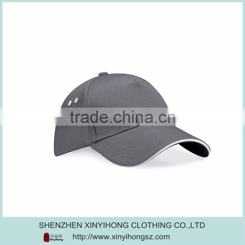 100% cotton fabric perforated panels golf sports caps with embroidered logo