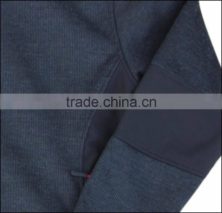 TPU and fleece mens bodkin knitted jacket soft shell for 3layers