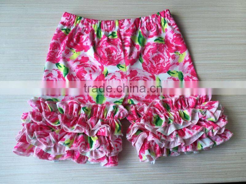 baby boutique wholesale icing shorts Flamingo shorts printed fabrics kids shorts