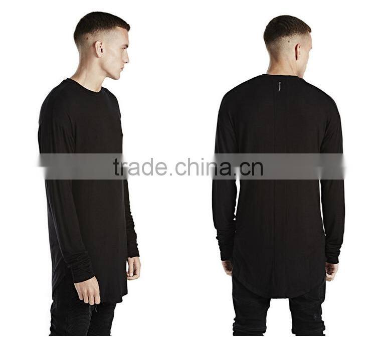 mens cotton viscose/rayon soft plain oversized curved hem long line dress t shirts