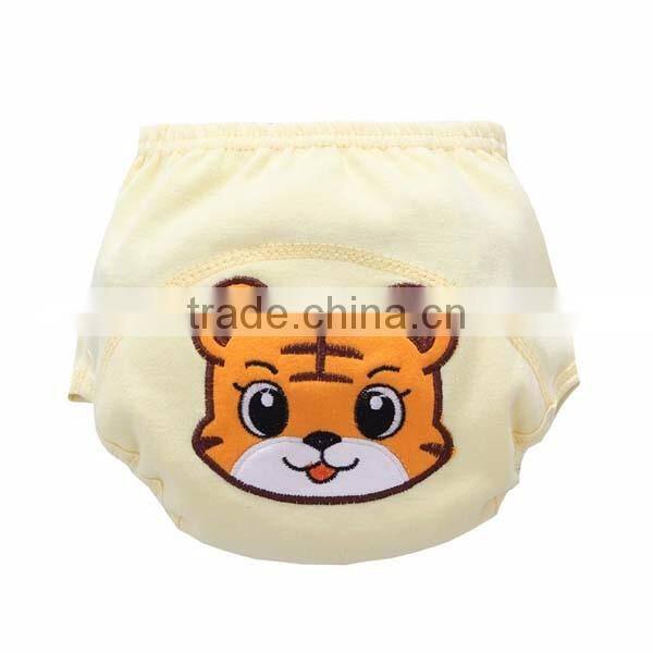 orange tiger style 3 layers waterproof high quality baby cloth diaper