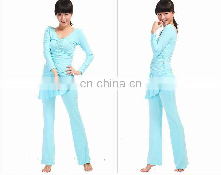 Ladies fashion long sleeve yoga wear