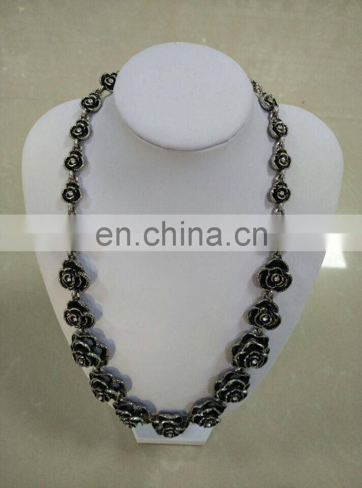 2015 fashion necklace ,antique flower necklace