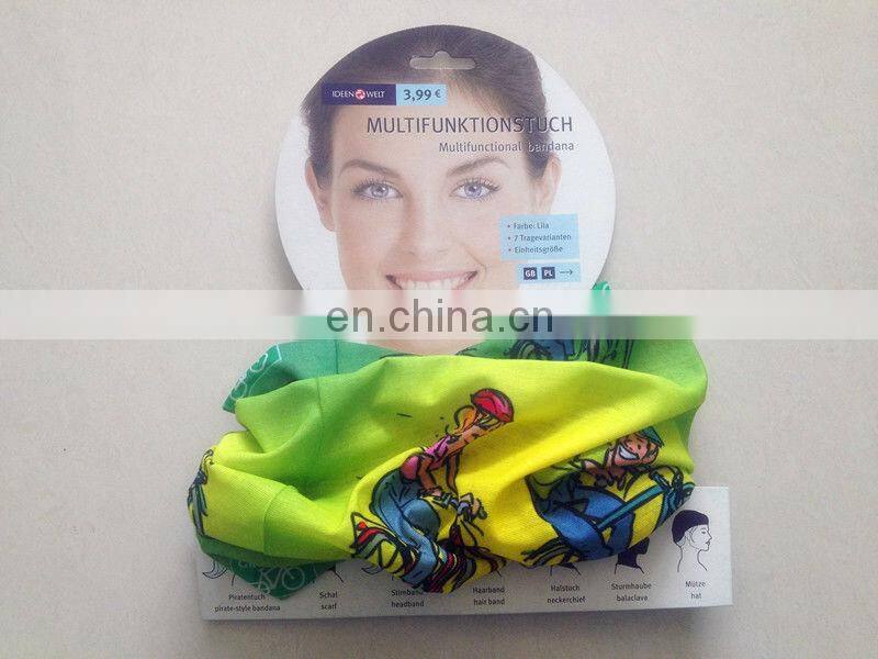 polyester outdoor bandana multifunctional seamless printed bandana