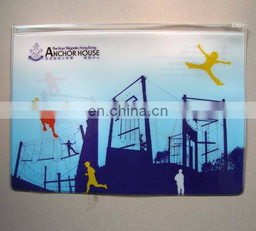Promotional resealable custom A4 plastic zipper bag