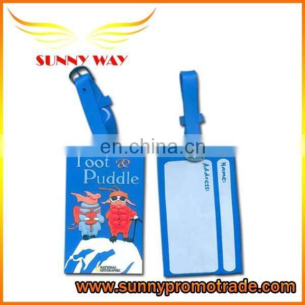 Wholesale Monkey Paul pattern fashion travel silicon luggage tag /PVC baggage label