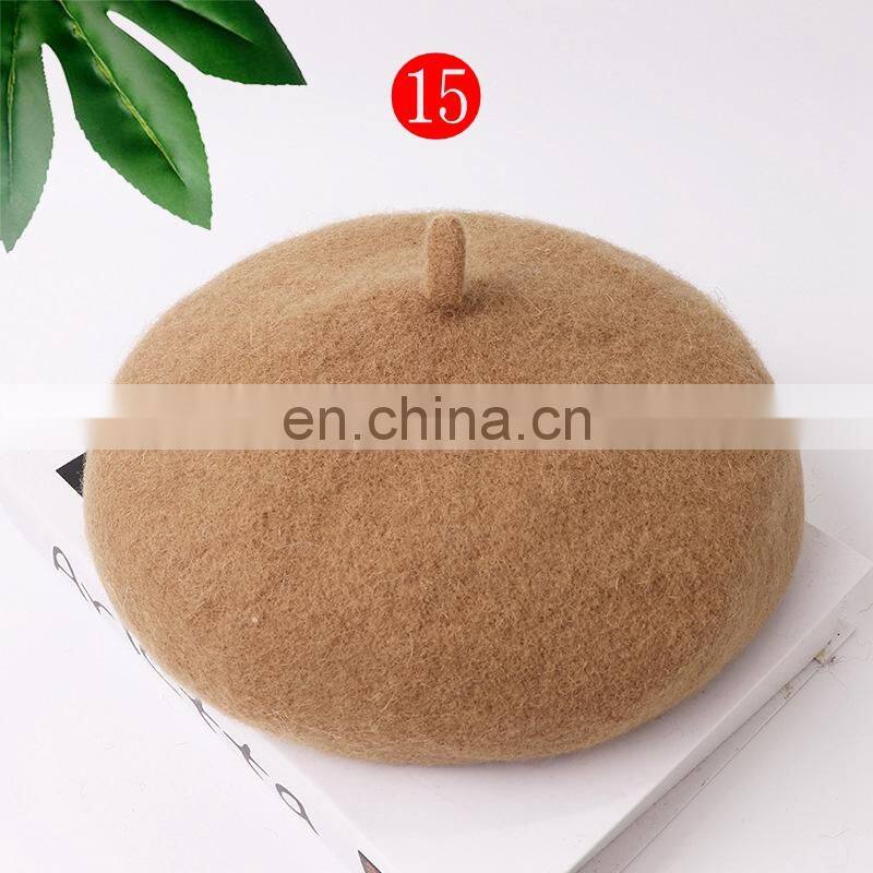 Baby Kids Wool Berets Children girl Autumn Winter Hats Fashion Solid Color warm family match hats