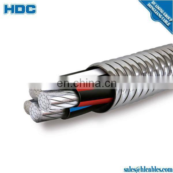MC 12/4 10awg 12awg soft copper AA 8000 alloy conductor pvc insulation nylon jacket aluminum interlock armour cable